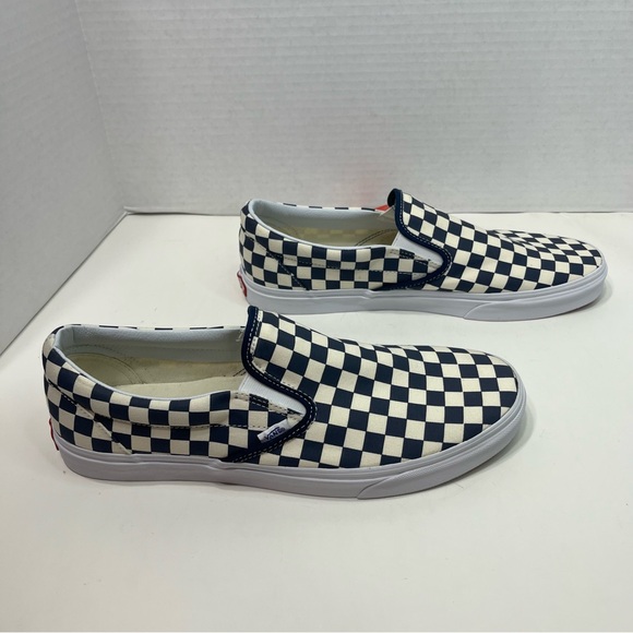VANS Classic checkerboard print slip on shoes men’s size 13 NWT BLUE - Picture 5 of 16